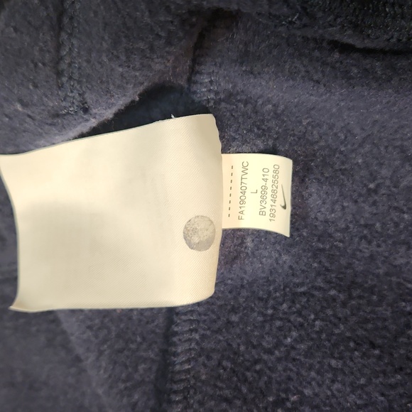 Nike Sportswear Club Fleece Full-Zip Youth Hoodie (Navy) - Picture 8 of 10